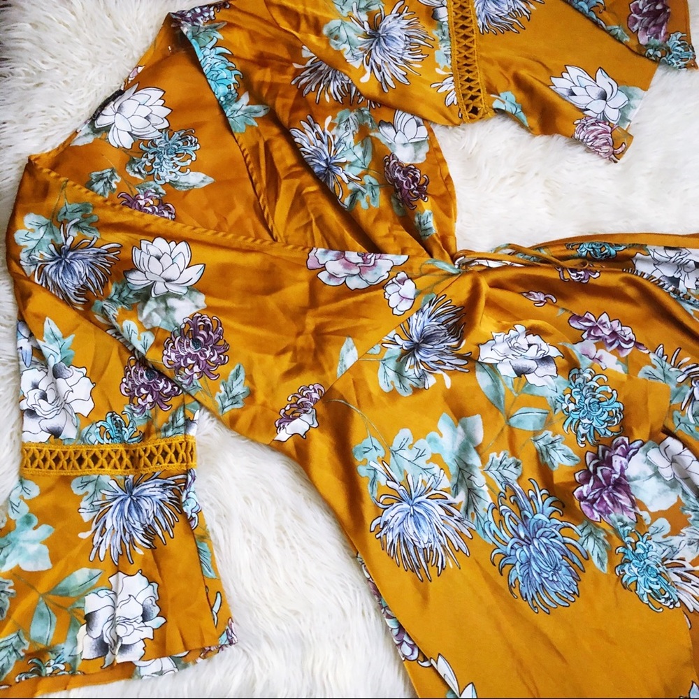 Floral wrap dress